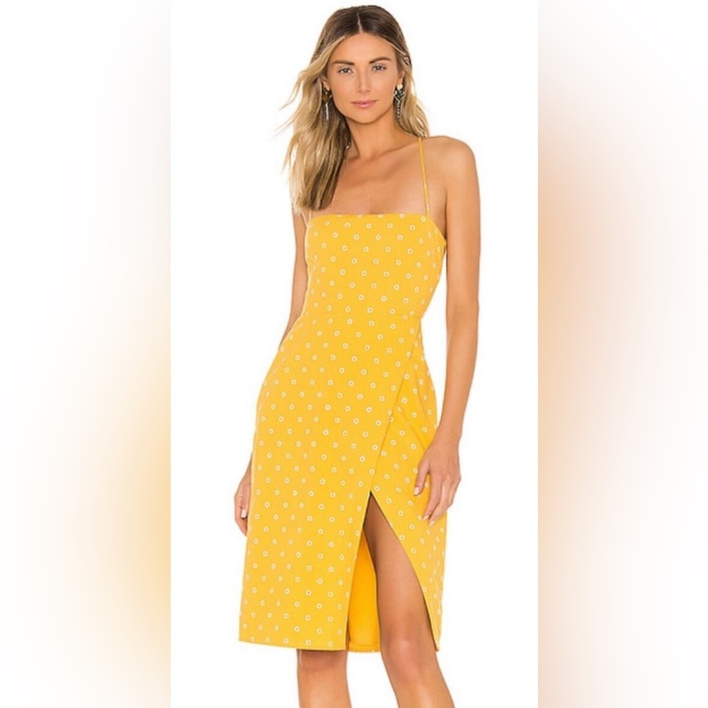 Majorelle Yellow Daisy Open Back Dress